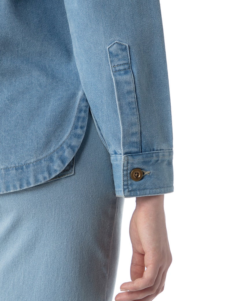 inkd جاكيت نسائي واسع الحجم - مقاس كبير | جيوب الدابل باتش | غسل الإنزيم | جاكيت للنساء - Image 5